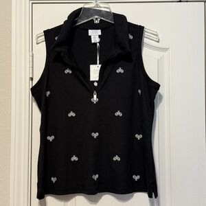 NWT Sigrid Olsen Size M Sleeveless Golf Tennis Top Pickleball